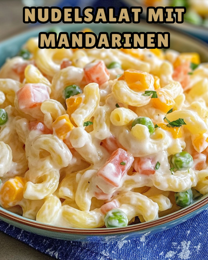 🥗 Nudelsalat mit Mandarinen – Fruchtig &amp; Herzhaft! 🍊 | EKoch