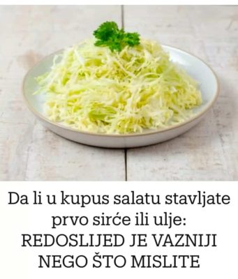 Da li u kupus salatu stavljate prvo sirće ili ulje: REDOSLIJED JE VAZNIJI NEGO ŠTO MISLITE