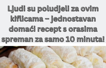 Ljudi su poludjeli za ovim kiflicama – jednostavan domaći recept s orasima spreman za samo 10 minuta!