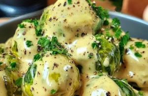 Das überzeugt jeden wie leckeeer, Rosenkohl in Frischkäse Senfsauce