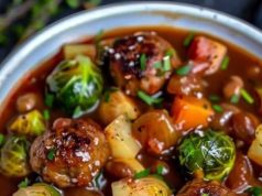 Der Wahnsinn schmeckt sooo gut, Rosenkohleintopf mit Hackbällchen