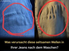 Warum bekommen Jeans nach dem Waschen diese seltsamen Falten (und wie kann man sie beheben)?
