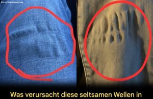 Warum bekommen Jeans nach dem Waschen diese seltsamen Falten (und wie kann man sie beheben)?