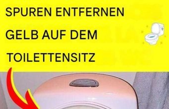 Der Trick, um gelbe Flecken auf dem WC-Sitz zu entfernen